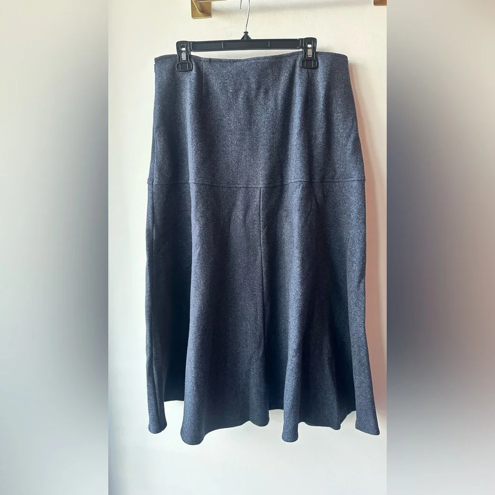 OGL Heather Gray A-Line Midi Skirt Waist 16” Length 34” Size L/P | 0572